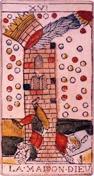 Carte du tarot de Marseille : La Maison Dieu