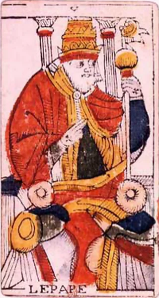 Carte du tarot de Marseille : Le Pape
