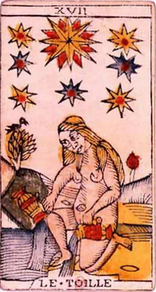 Carte du tarot de Marseille : L’Étoile