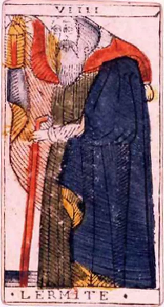 Carte du tarot de Marseille : L’Hermite