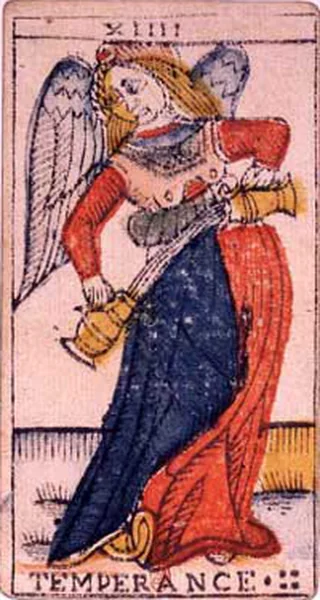 Carte du tarot de Marseille : Tempérance